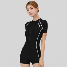 aquatica 女款短袖連身二分泳裝 AQA27515