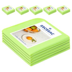 SSCSSAC 물기싹 유리 주방행주 그린옐로우, 30개