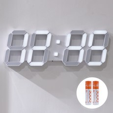 플라이토 하이브리드 유무선 C타입 인테리어 LED 벽시계 38cm, 화이트