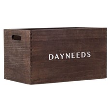 dayneeds 日需百備 專屬木製收納箱2個, 胡桃木色, 1組