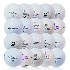 混合品牌 高爾夫球 二手球 3級 4.3cm, 白色, 1入, 20個
