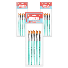 Awesome Painting 多用途設計筆刷 斜角刷 平刷 組合筆刷 ANGULAR 5入, 4號, 3個