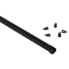 WINDOW DRESS 低噪音電電鍍窗簾導軌, 黑色