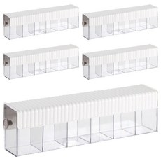 FaSoLa 多用途壁掛內褲/襪子抽拉式收納盒, 5個, 白色