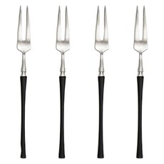 BELLE design Patrick 餐具茶叉 銀黑色, 4個, 單品