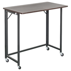 dayneeds 日需百備 日系無印風摺疊書桌 附滑輪組 SBH837308BKG, 胡桃木