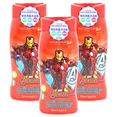 NATURAVERDE 鋼鐵人金盞花雙效洗髮沐浴露 4歲以上, 250ml, 3瓶