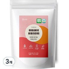 유리아 유기농 히비스커스 생분해 삼각티백, 1.2g, 50개입, 3개