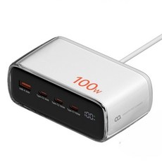 oa Petit Charger 100W GaN PD 3.0 PPS 4孔高速多功能充電器, 1個, 白色
