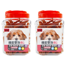 by DOG 機能雙效麻花捲 泌尿道保健, 紅麴 + 蝦紅素 + 蔓越莓, 800g, 2罐