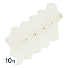 eechae 花朵翅膀型棉質衛生棉 象牙白, 10個, 1入, 夜用