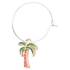 미소로운 와인파티 포인트 와인잔 링, 야자수, 1개