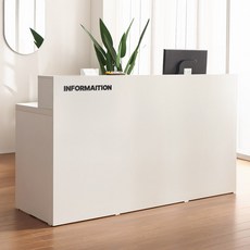 필웰 무노 매장 카운터 계산대 확장형 1600 방문설치, 화이트