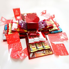 STUPID BAIBIO 驚喜爆炸感動禮物盒, 紅色, 1個