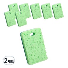 Clino 無刮痕菜瓜布 氣孔綠 11 x 7 cm, 8入, 2個