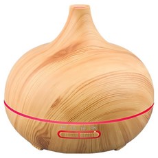 七彩香氛水氧機 300ml 含精油, CAAD0048BS1, 淺色木紋款
