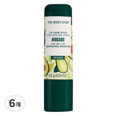 더바디샵 립 케어 스틱, 아보카도, 4.2g, 6개