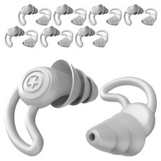 Mona Home 三層奈米矽膠防噪音助眠耳塞 單一灰色, 4套, 2副