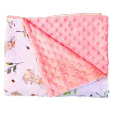 Mang Mang 小鹿蔓蔓 寶貝觸覺安撫蓋毯, 多款設計, 竹纖維透氣, 花草兔兔, 120 x 75cm