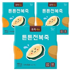 본죽 키즈 튼튼 전복죽, 180g, 3개