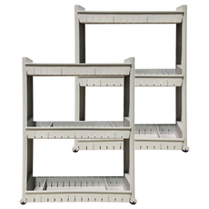 KEYWAY 聯府 巴洛克三層架 附輪 566 x 170 x 729mm, 巴洛克三層架 灰色, 2個