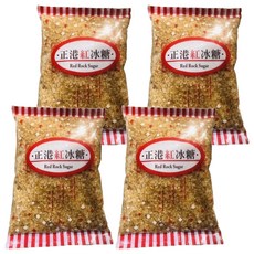 媽媽家食品 正港紅冰糖, 原始蔗香風味, 不漂白不脫色, 500g, 4包