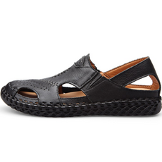 Bonin 牛皮彈性皮革縫點水生涼鞋 TS075BK