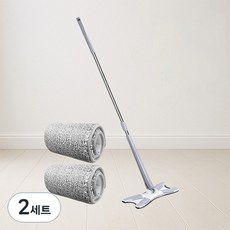 anplus 易清洗免手洗拖把 + 拖布2入組, 2套