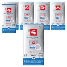 일리 디카페이나토 파드 캡슐커피, 7g, 18개입, 6개