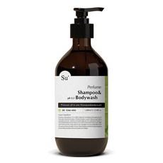 Su organic 香氛全效洗髮沐浴露 青檸薄荷香, 1L, 1個