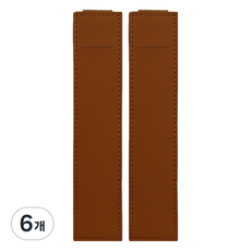 미소로운 다이어리 볼펜 홀더 S 16.5 x 3.5 x 0.5 cm, 브라운, 6개