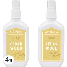 아로니카 센티드 스프레이 시더우드, 100ml, 4개