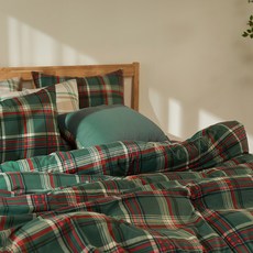 Living Castle 韓國製 蘇格蘭格紋 微水洗寢具組