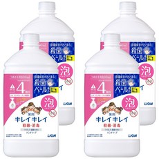LION 獅王 趣淨 泡沫洗手慕斯補充瓶 柑橘香, 4瓶, 800ml