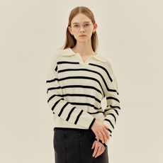 마인드브릿지 여성용 스트라이프카라니트 MYKT6204