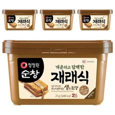 청정원순창 재래식 생된장, 2kg, 4개