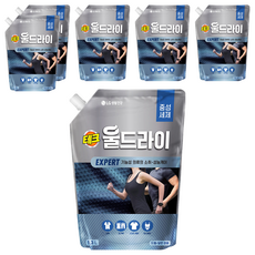 테크 울드라이 중성세제 엑스퍼트 액상세제 리필, 1.3L, 6개