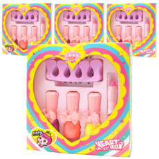 粉紅公主粉紅心形化妝盒, 心形A套裝, 4組