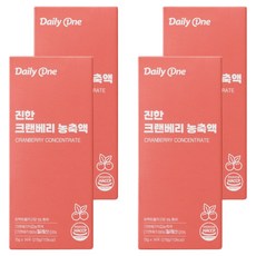 데일리원 진한 크랜베리 농축액, 210g, 4개