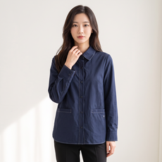 Crocodile 鱷魚 女士縫線口袋襯衫 CLCFBL113