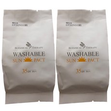 보타니컬테라피 워셔블 썬팩트 리필 SPF35 PA++, 15g, 2개