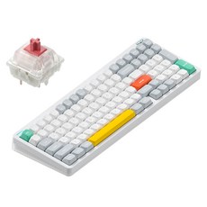 누피 저소음 블루투스 유무선겸용 기계식 키보드, 아이오닉 화이트, Halo96 V2(한영 각인), 저소음 적축