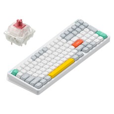 누피 저소음 블루투스 유무선겸용 기계식 키보드, 아이오닉 화이트, Halo96 V2(영문 각인), 저소음 적축