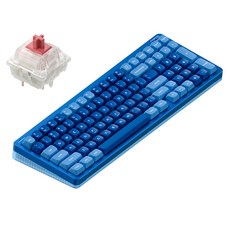 누피 저소음 블루투스 유무선겸용 기계식 키보드, 블루 라군, Halo96 V2(영문 각인), 저소음 적축