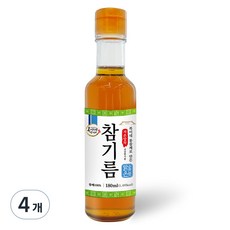 BokineMeokgeori 全芝麻低溫壓榨溫和清澈麻油, 180ml, 4個