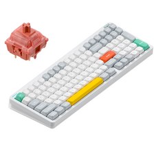 누피 저소음 블루투스 유무선겸용 기계식 키보드, 아이오닉 화이트, Halo96 V2(한영 각인), 라즈베리축