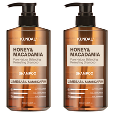 KUNDAL 昆黛爾 蜂蜜澳洲堅果香氛洗髮乳 Lime Basil&Mandarin, 500ml, 2瓶