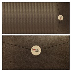 Cherish Young Art 感謝信封 20入 + 貼紙 30入, 深棕色(信封), 愛心(貼紙), 1套