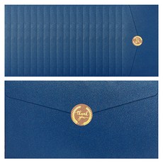 Cherish Young Art 感謝信封 20入 + 貼紙 30入, 海軍藍(信封), 牛皮紙(貼紙), 1套