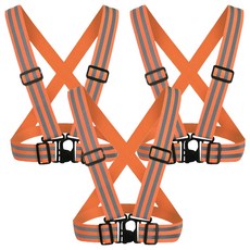 프롬아떼 두줄 안전조끼 형광주황 QD_03_02, 3개